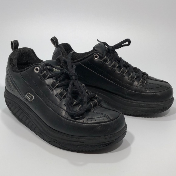 skechers shape ups black
